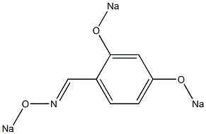 2,4-Di(sodiooxy)-1-sodiooxyiminomethylbenzene Struktur