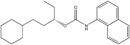 (-)-N-(1-Naphtyl)carbamic acid (S)-1-ethyl-3-cyclohexylpropyl ester Struktur