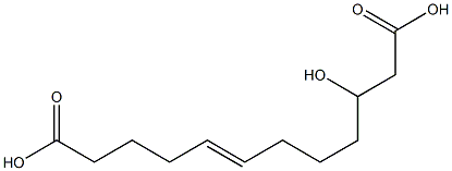 3-Hydroxy-7-dodecenedioic acid Struktur