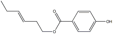 4-Hydroxybenzoic acid 3-hexenyl ester Struktur