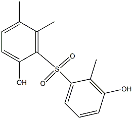 2,3'-Dihydroxy-2',5,6-trimethyl[sulfonylbisbenzene] Struktur