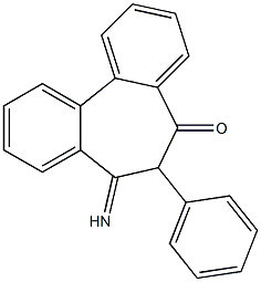 6,7-Dihydro-7-imino-6-phenyl-5H-dibenzo[a,c]cyclohepten-5-one Struktur