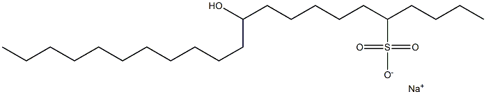 11-Hydroxydocosane-5-sulfonic acid sodium salt Struktur