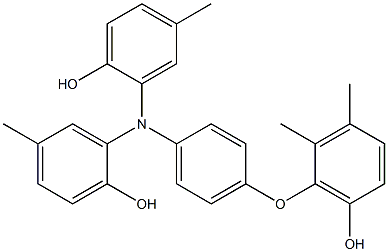 N,N-Bis(2-hydroxy-5-methylphenyl)-4-(6-hydroxy-2,3-dimethylphenoxy)benzenamine Struktur