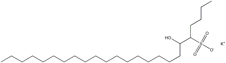 6-Hydroxytetracosane-5-sulfonic acid potassium salt Struktur