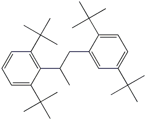 1-(2,5-Di-tert-butylphenyl)-2-(2,6-di-tert-butylphenyl)propane Struktur