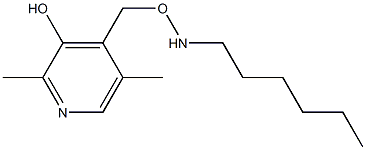 2,5-Dimethyl-4-[(hexylamino)oxymethyl]pyridin-3-ol Struktur