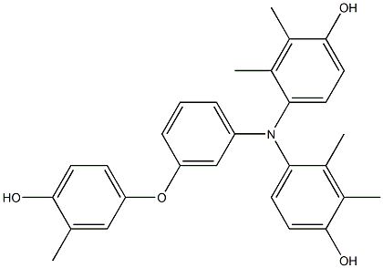 N,N-Bis(4-hydroxy-2,3-dimethylphenyl)-3-(4-hydroxy-3-methylphenoxy)benzenamine Struktur