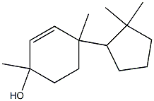 1,4-Dimethyl-4-(2,2-dimethylcyclopentyl)-2-cyclohexen-1-ol Struktur