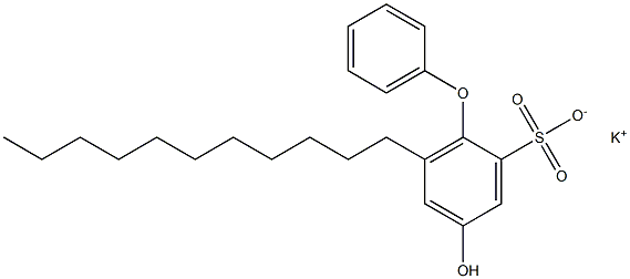 4-Hydroxy-6-undecyl[oxybisbenzene]-2-sulfonic acid potassium salt Struktur