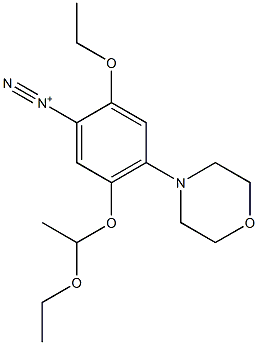 4-Morpholino-2-ethoxy-5-(1-ethoxyethoxy)benzenediazonium Struktur