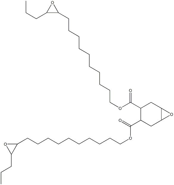 7-Oxabicyclo[4.1.0]heptane-3,4-dicarboxylic acid bis(11,12-epoxypentadecan-1-yl) ester Struktur