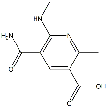 2-Methyl-5-carbamoyl-6-methylaminopyridine-3-carboxylic acid Struktur