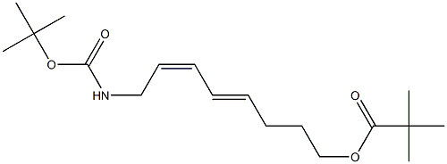 Pivalic acid [(4E,6Z)-8-[(tert-butyloxycarbonyl)amino]-4,6-octadienyl] ester Struktur