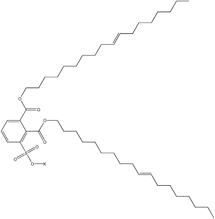 3-(Potassiosulfo)phthalic acid di(10-octadecenyl) ester Struktur