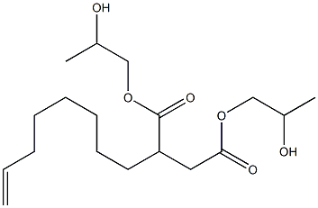 2-(7-Octenyl)succinic acid bis(2-hydroxypropyl) ester Struktur