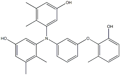 N,N-Bis(5-hydroxy-2,3-dimethylphenyl)-3-(2-hydroxy-6-methylphenoxy)benzenamine Struktur