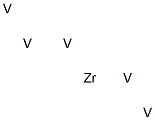 Pentavanadium zirconium Struktur