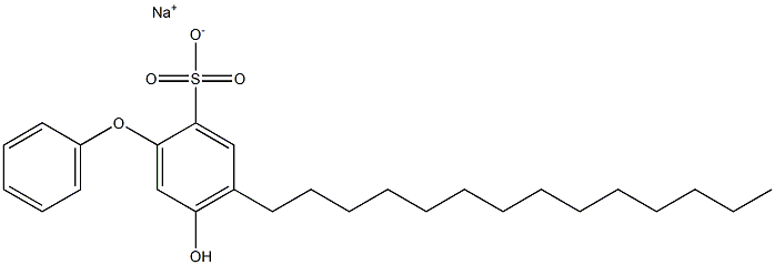 5-Hydroxy-4-tetradecyl[oxybisbenzene]-2-sulfonic acid sodium salt Struktur