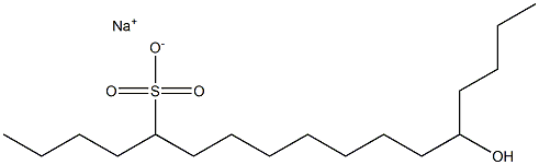 13-Hydroxyheptadecane-5-sulfonic acid sodium salt Struktur