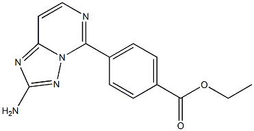 4-(2-Amino[1,2,4]triazolo[1,5-c]pyrimidin-5-yl)benzoic acid ethyl ester Struktur