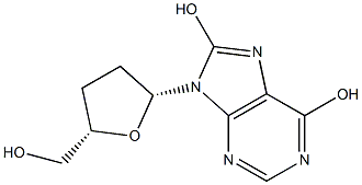 8-Hydroxy-2',3'-dideoxyinosine Struktur