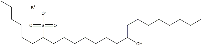 15-Hydroxytricosane-7-sulfonic acid potassium salt Struktur