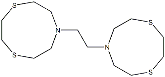 1,2-Bis(1-aza-4,7-dithiacyclononan-1-yl)ethane Struktur