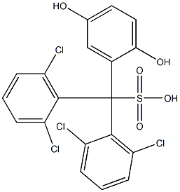 Bis(2,6-dichlorophenyl)(2,5-dihydroxyphenyl)methanesulfonic acid Struktur