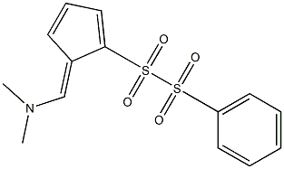 5-Dimethylaminomethylene-1-(phenylsulfonylsulfonyl)-1,3-cyclopentadiene Struktur