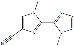 1,1'-Dimethyl-2,2'-bi-1H-imidazole-4-carbonitrile Struktur