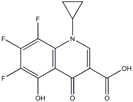 1-Cyclopropyl-6,7,8-trifluoro-5-hydroxy-1,4-dihydro-4-oxoquinoline-3-carboxylic acid Struktur