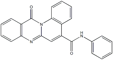 N-Phenyl-12-oxo-12H-quino[2,1-b]quinazoline-5-carboxamide Struktur