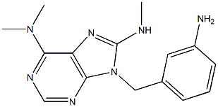 6-Dimethylamino-8-methylamino-9-(3-aminobenzyl)-9H-purine Struktur