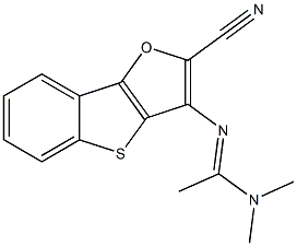 3-[[1-(Dimethylamino)ethylidene]amino][1]benzothieno[3,2-b]furan-2-carbonitrile Struktur