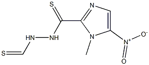 1-Methyl-5-nitro-1H-imidazole-2-thiocarboxylic acid N2-thioformyl hydrazide Struktur