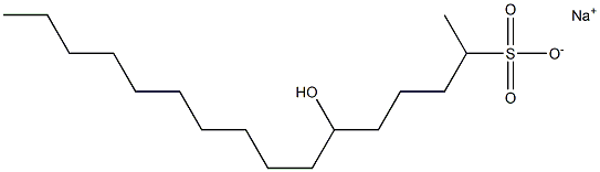 6-Hydroxyhexadecane-2-sulfonic acid sodium salt Struktur