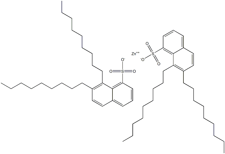 Bis(7,8-dinonyl-1-naphthalenesulfonic acid)zinc salt Struktur