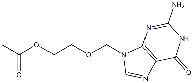 2-Amino-1,9-dihydro-9-[2-(acetyloxy)ethoxymethyl]-6H-purine-6-one Struktur