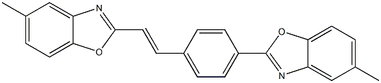 5-Methyl-2-[(E)-4-(5-methylbenzoxazol-2-yl)styryl]benzoxazole Struktur