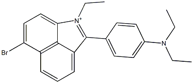 6-Bromo-2-[4-(diethylamino)phenyl]-1-ethylbenz[cd]indol-1-ium Struktur