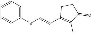 2-Methyl-3-(2-phenylthioethenyl)-2-cyclopenten-1-one Struktur