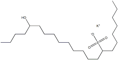 18-Hydroxydocosane-8-sulfonic acid potassium salt Struktur