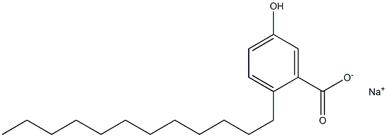 2-Dodecyl-5-hydroxybenzoic acid sodium salt Struktur