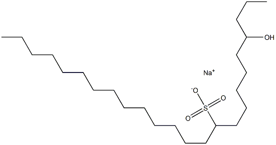 4-Hydroxytetracosane-10-sulfonic acid sodium salt Struktur