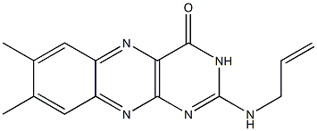 7,8-Dimethyl-2-(allylamino)benzo[g]pteridin-4(3H)-one Struktur