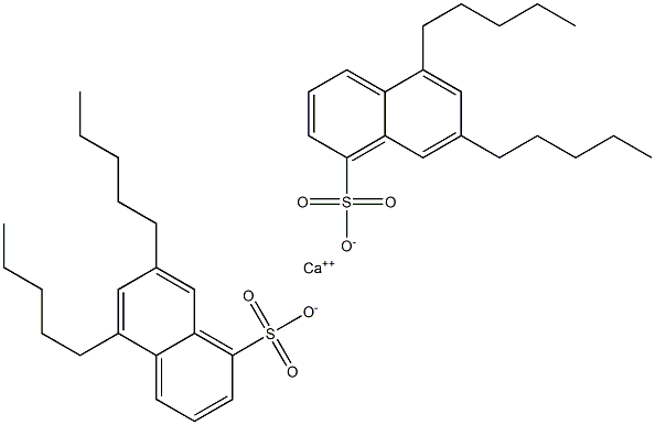 Bis(5,7-dipentyl-1-naphthalenesulfonic acid)calcium salt Struktur