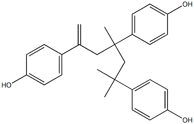 4,4',4''-(4,6-Dimethyl-1-heptene-2,4,6-triyl)triphenol Struktur