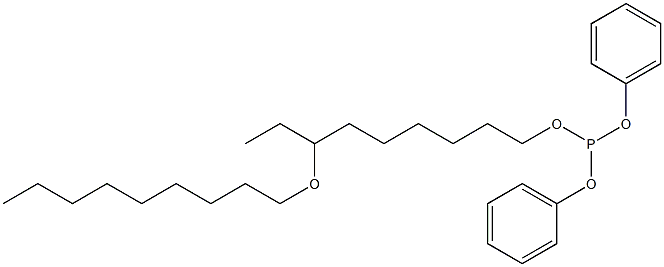 Phosphorous acid 7-(nonyloxy)nonyldiphenyl ester Struktur