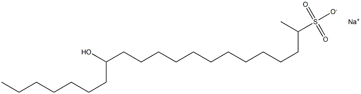 14-Hydroxyhenicosane-2-sulfonic acid sodium salt Struktur